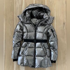 Sam. Girls Soho Down Puffer Jacket In gunmetal, Size 14